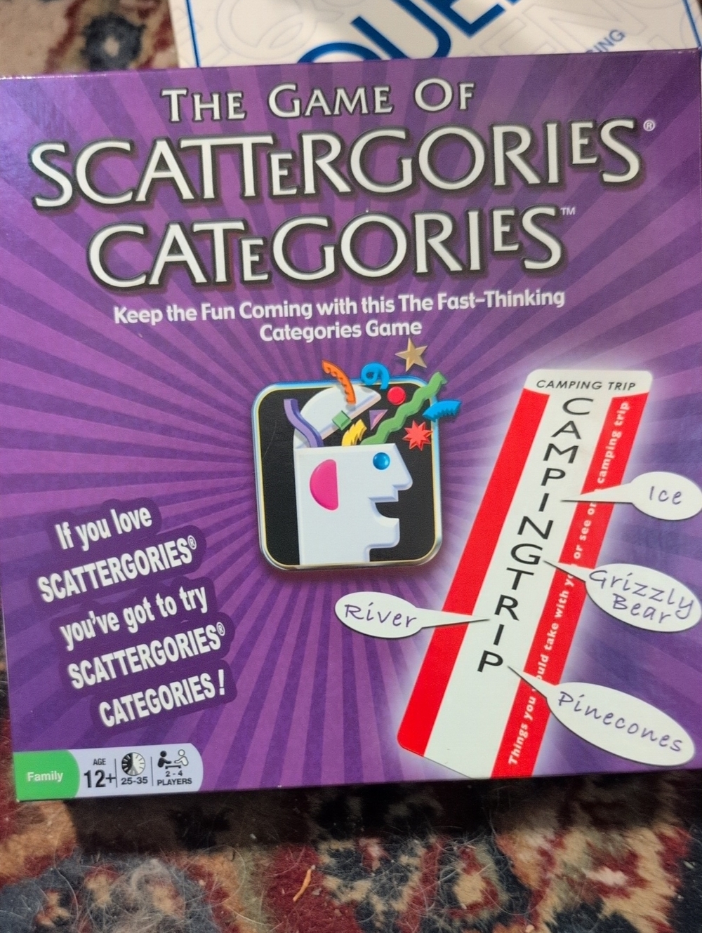 Scattergories Categories Board Game